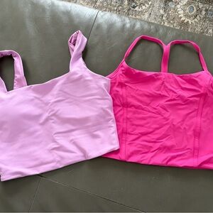 YPB Lilac Active Crop Tank Top - Bra Style